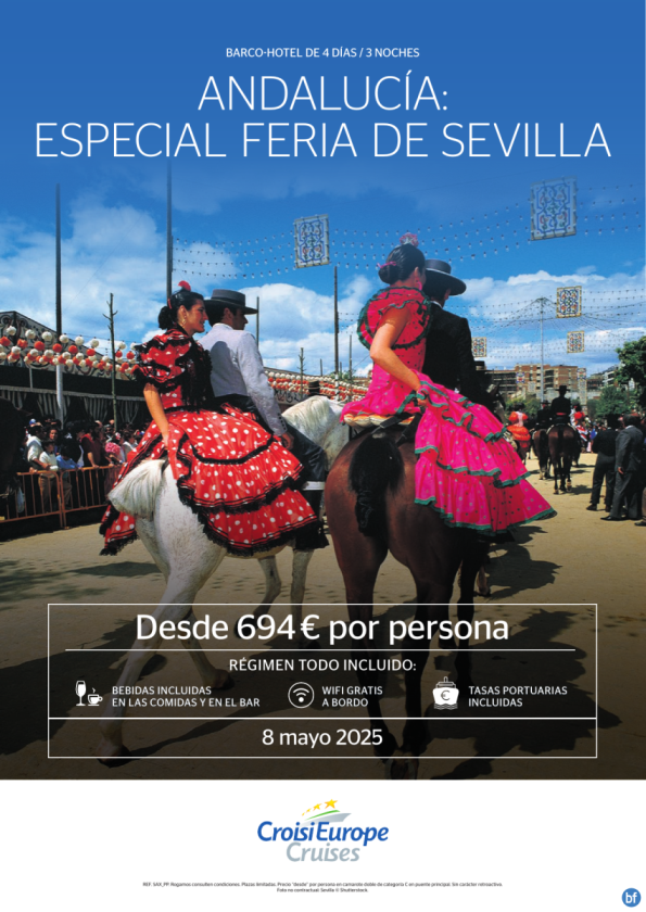 NOVEDAD - Feria de Sevilla en barco-hotel - 4 días - régimen Todo Incluido - 8 de mayo