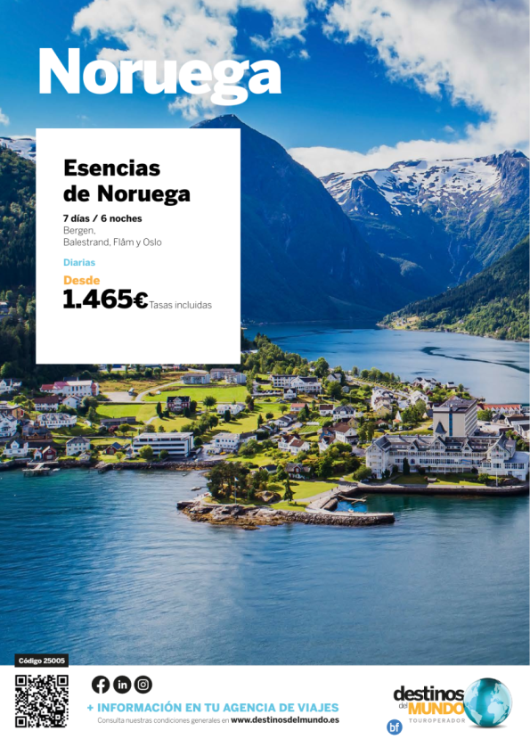 ???? Esencias de Noruega 7 d/6 n desde Madrid, Barcelona, Valencia, Bilbao y Málaga desde 1.465 € ????