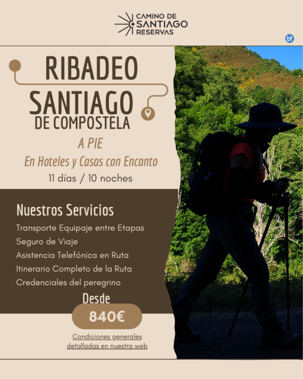 Ribadeo - Santiago a pie. Camino del Norte. 11 Días / 10 Noches. Hoteles y Casas con Encanto. 840 € 