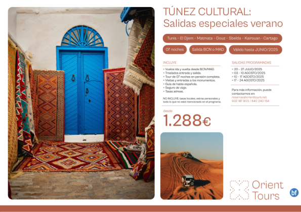 Túnez tour cultural 07 noches salidas especiales verano con vuelos desde Bcn y Mad