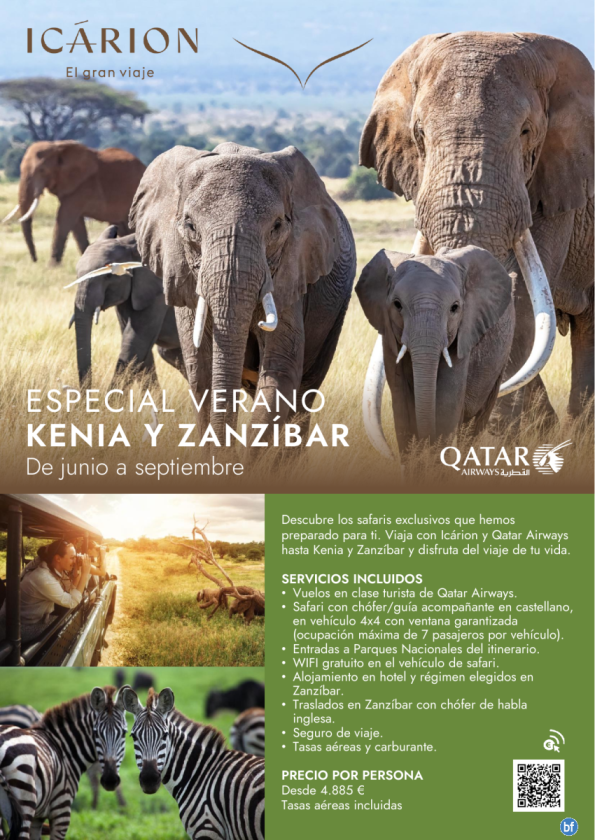 Especial verano Kenia y Zanzíbar. De junio a septiembre.