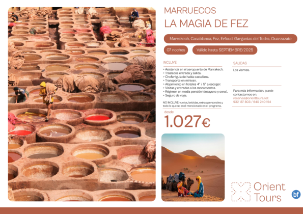Marruecos la magia de Fez salidas verano con guía de habla castellana