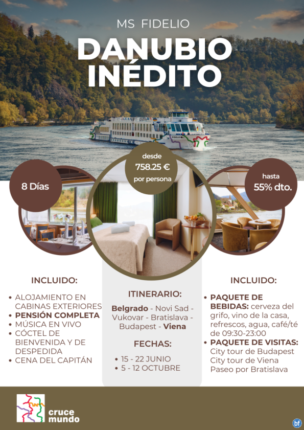 De Belgrado a Viena por el Danubio. Hasta 55% de descuento. MS \