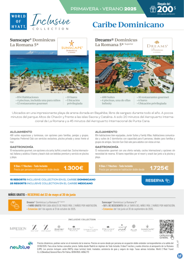 ?Bayahibe - Playas sin sargazo y ? Niños GRATIS para reservas hasta el 30/06/25