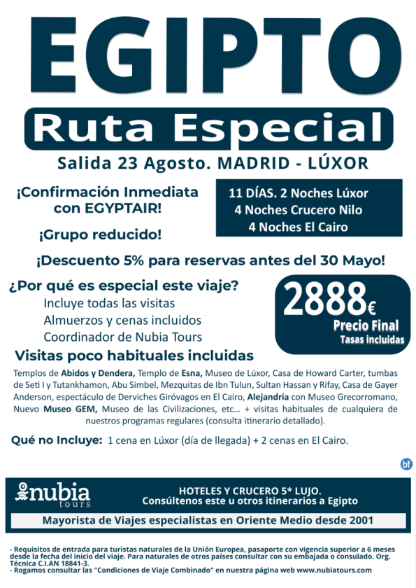 Egipto Ruta Especial 23 de Agosto