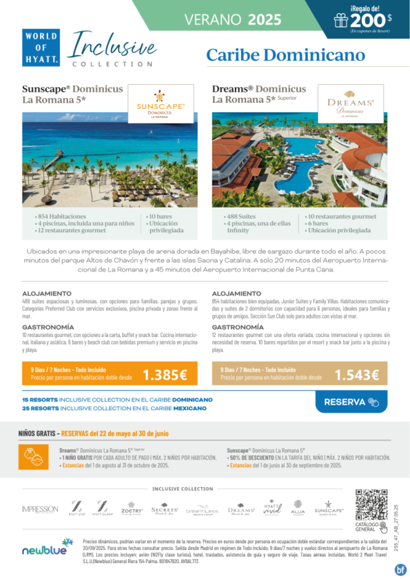 Bayahibe: un verano 100% libre de Sargazo. Vívelo con NIÑOS GRATIS desde 1.385 € T.I