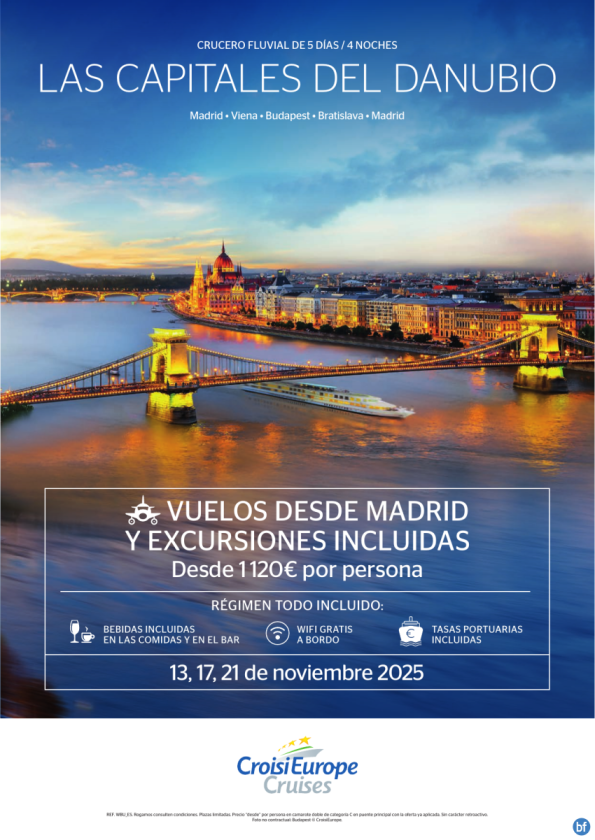 VUELO MADRID y excursiones incluidas - crucero fluvial Danubio - 5 días - Todo Incluido - 13/11 + 17/11 + 21/1