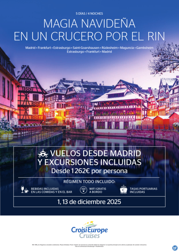Excursiones y VUELOS de Madrid  - crucero Magia Navideña en el Rin - 5 días - Todo Incluido - 01/12 + 13/12