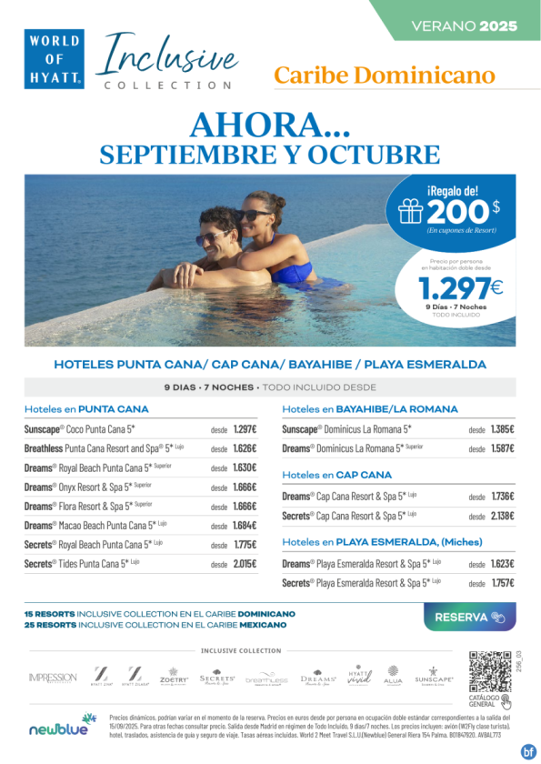 Septiembre y Octubre Caribe Dominicano Desde 1.297 € - ¡Nuevos hoteles incluidos!