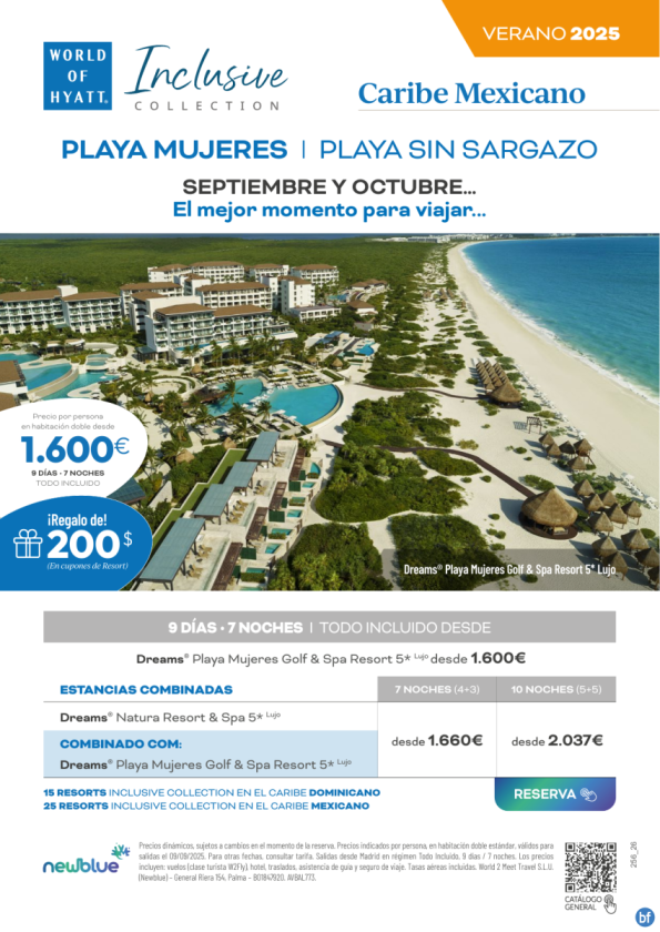 Playa Mujeres: Exclusividad sin rastro de Sargazo. Un acierto seguro con tus clientes desde 1.600 € - Sep y Oct