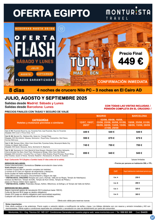 Oferta Flash®-TUT I**desde 449 € 
