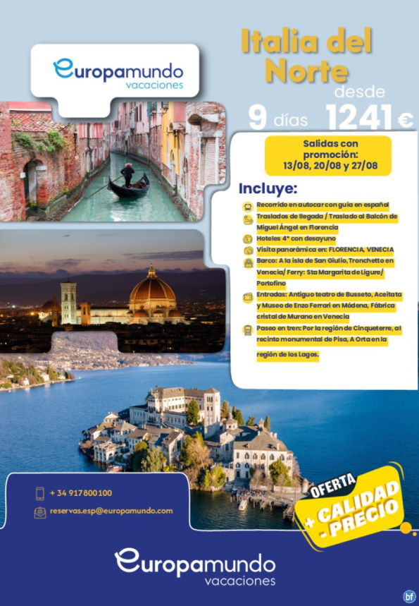 Oferta Last Minute. Italia del Norte