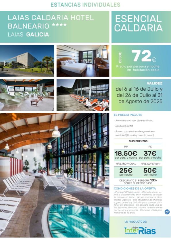 Esencial Caldaria Laias Caldaria Hotel Balneario (Laias - Galicia).- Hoteles para Individuales