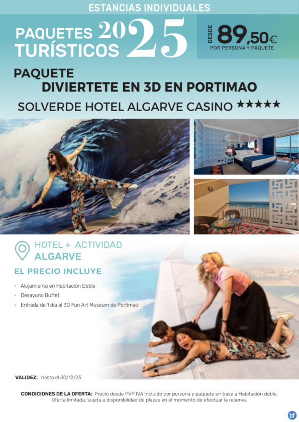 Diviertete en 3D en Portimao Solverde Hotel Algarve Casino 5*.- Paquetes turísticos para Individuales