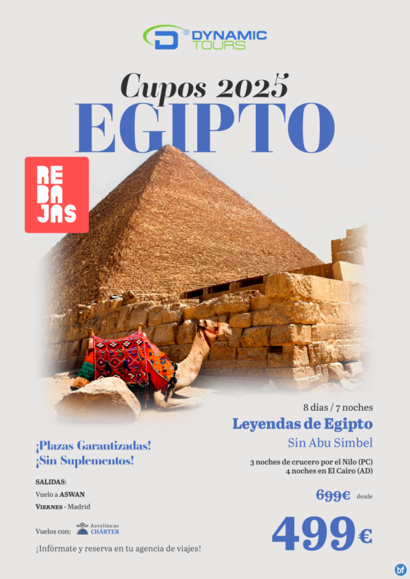 EGIPTO?? rebajas ???Leyendas de Egipto??? SIN Abu Simbel?(3cru + 4cai) ? salidas: mad (viernes)?dsd 499 € 