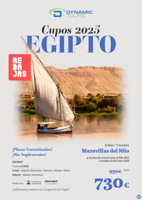 EGIPTO?? rebajas ???Maravillas del Nilo?(4cru + 3cai) ? salidas: mad, bcn, agp, vlc, bio?dsd 730 € 