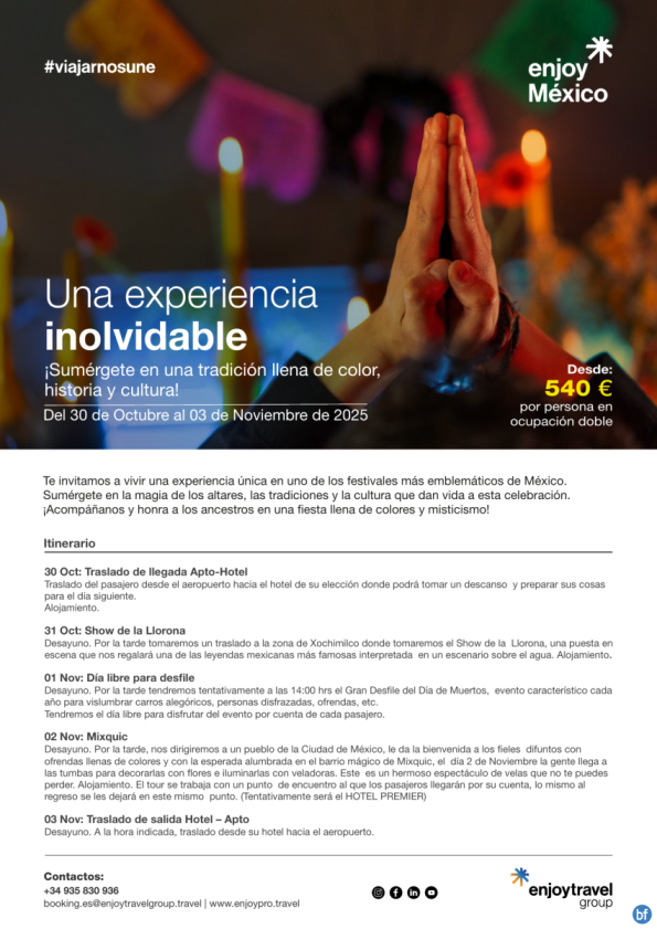 Una experiencia inolvidable DIA DE MUERTOS 2025 desde 540 € 
