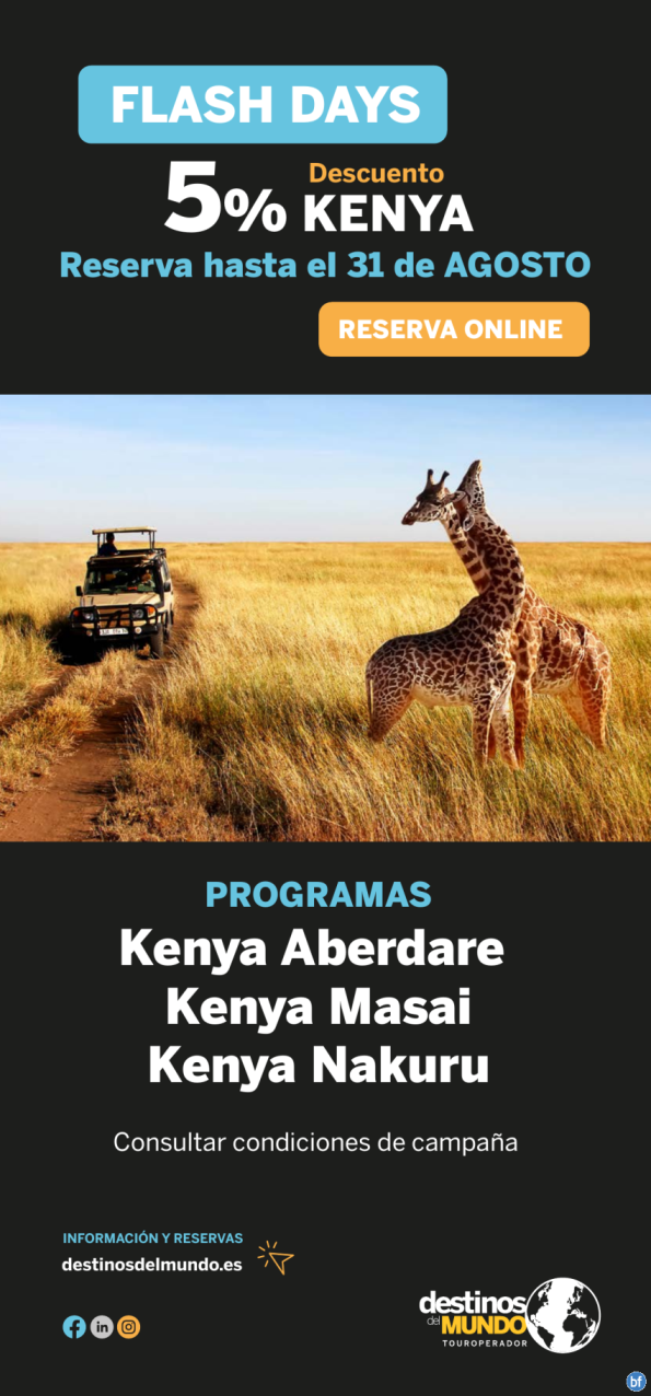 ????FLASH DAYS Kenya 5% de Descuento - Hasta el 31 de agosto  desde 2.630 € ????
