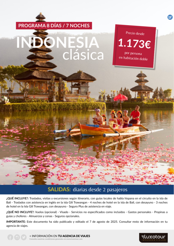 Indonesia clásica - 8 días / 7 noches