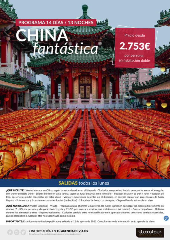China Fantástica - 14 días / 13 noches