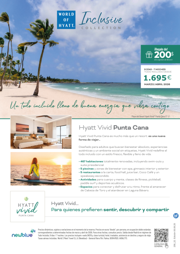Hyatt Vivid Punta Cana, un hotel todo incluido lleno de buena energía que vibra contigo