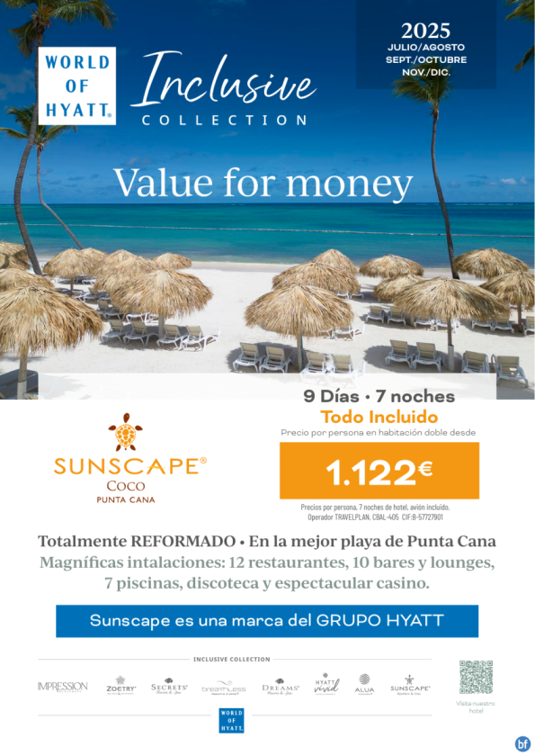 Sunscape Coco Punta Cana (9 días - 7 noches) Todo Incluido desde 1.122 € 