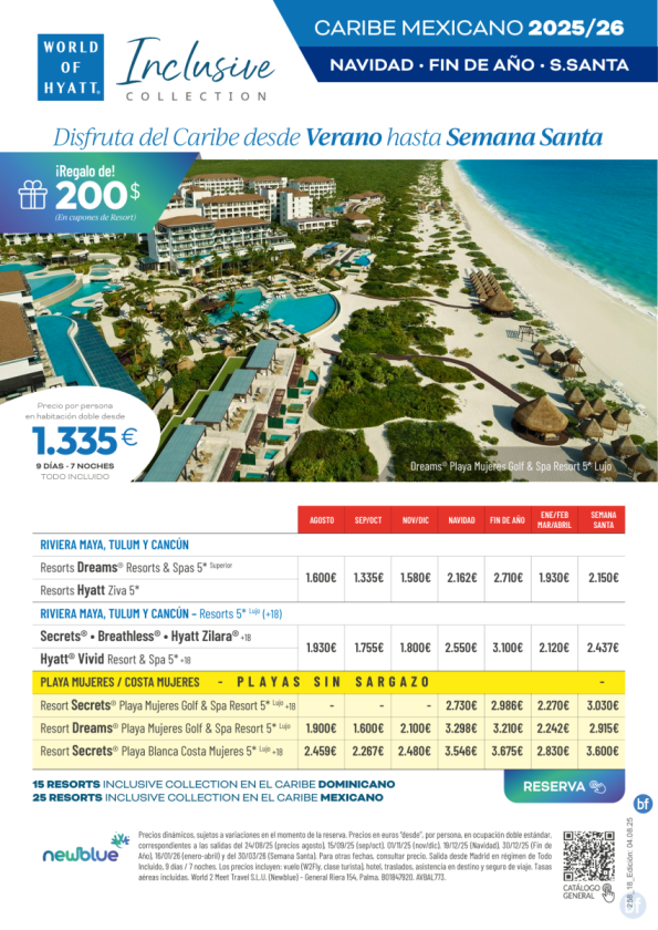 Disfruta del Caribe Mexicano desde Verano hasta Semana Santa (9 días - 7 noches) desde 1.335 € 