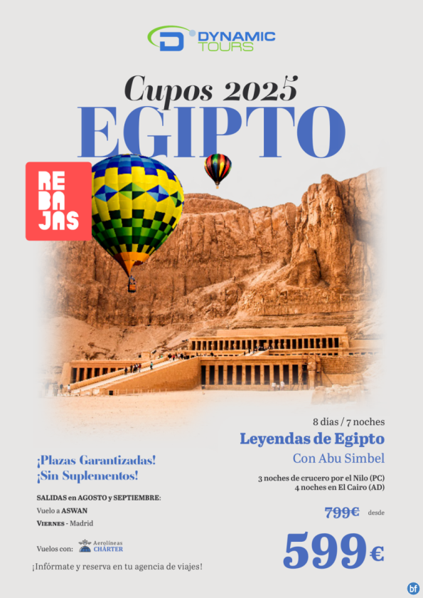 EGIPTO?? rebajas ???Leyendas de Egipto??? CON Abu Simbel?(3cru + 4cai) ? salidas: mad (viernes)?dsd 599 € 