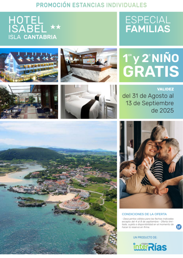 Especial Familias Hotel Isabel 2* (Isla - Cantabria).- Hoteles para Individuales