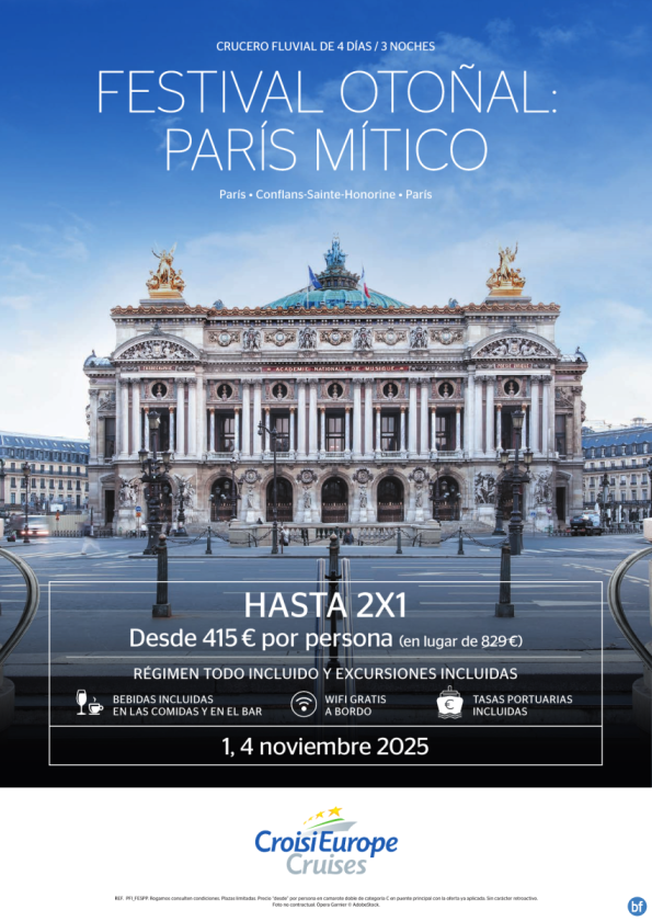 HASTA 2x1 + Excursiones incluidas - crucero por París - 4 días - Todo Incluido - 01/11 + 04/11