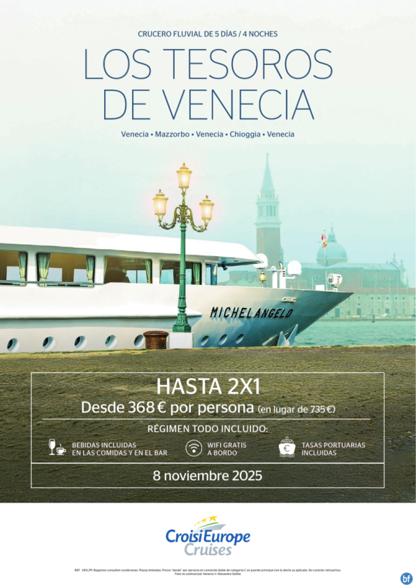 HASTA 2x1 - crucero Los tesoros de Venecia - 5 días - Todo Incluido - 08/11 - desde 368 € 