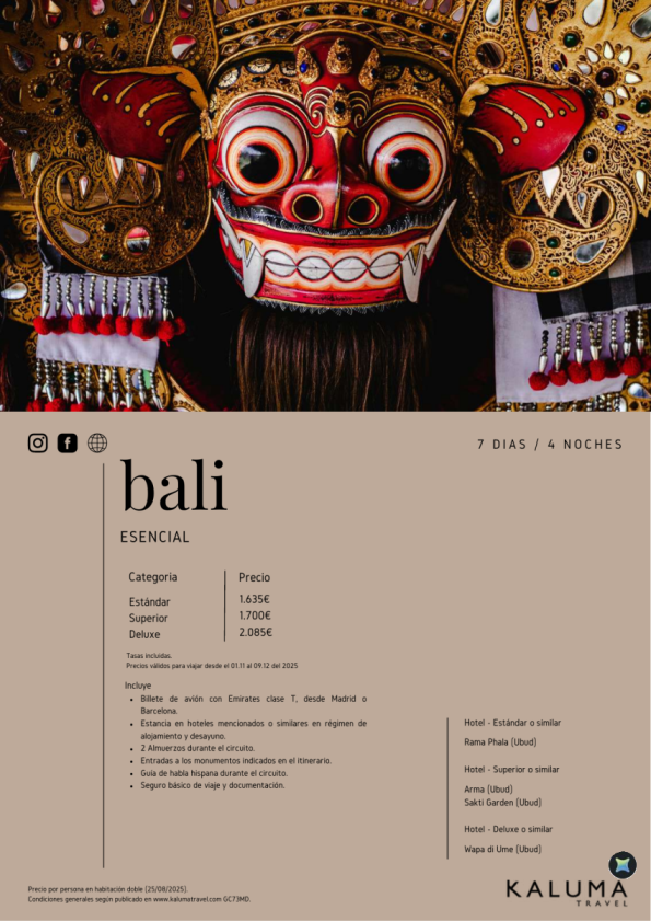 Bali Esencial 7 Días - Salidas hasta Diciembre desde 1.635 € 
