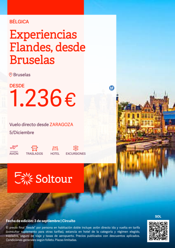 Experiencias Flandes, desde Bruselas - Puente de Diciembre desde 1.236 € , salida 5 Diciembre desde Zaragoza
