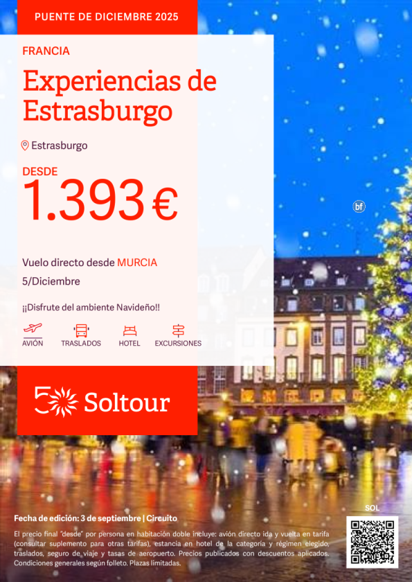 Experiencias de Estrasburgo - Puente de Diciembre desde 1.393 € , salida 5 Diciembre desde Murcia