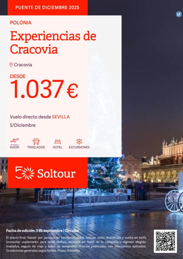Experiencias de Cracovia - Puente de Diciembre desde 1.037 € , salida 5 Diciembre desde Sevilla