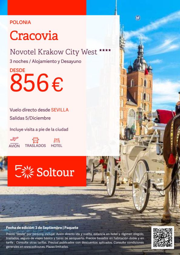 Cracovia - Puente de Diciembre desde 856 € , salida 5 Diciembre desde Sevilla