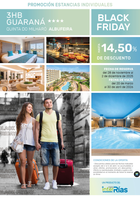 Black Friday Hotel 3HB Guarana 4* - Quinta do Milharó (Albufeira)