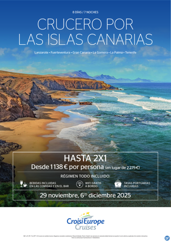 HASTA 2x1 - crucero por las Islas Canarias - 8 días - Todo Incluido - 29/11 + 06/12