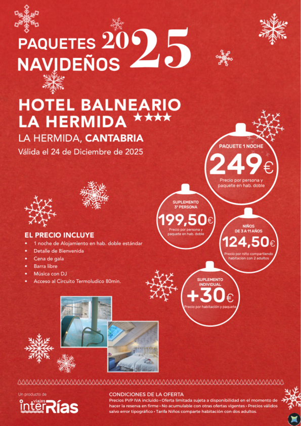 Paquete Navidad Hotel Balneario La Hermida 4* - La Hermida (Cantabria)