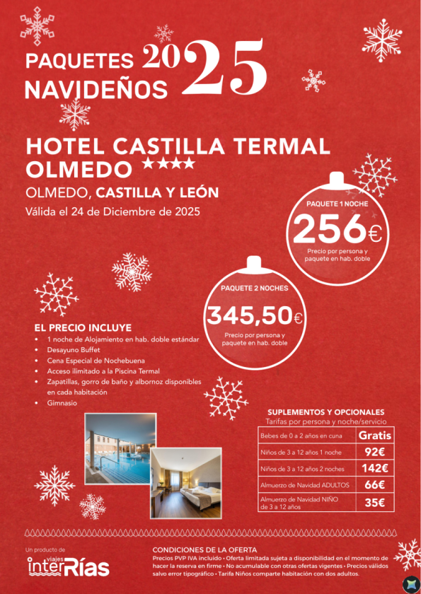 Paquete Navidad Hotel Castilla Termal Olmedo 4* - Olmedo (Castilla y León)