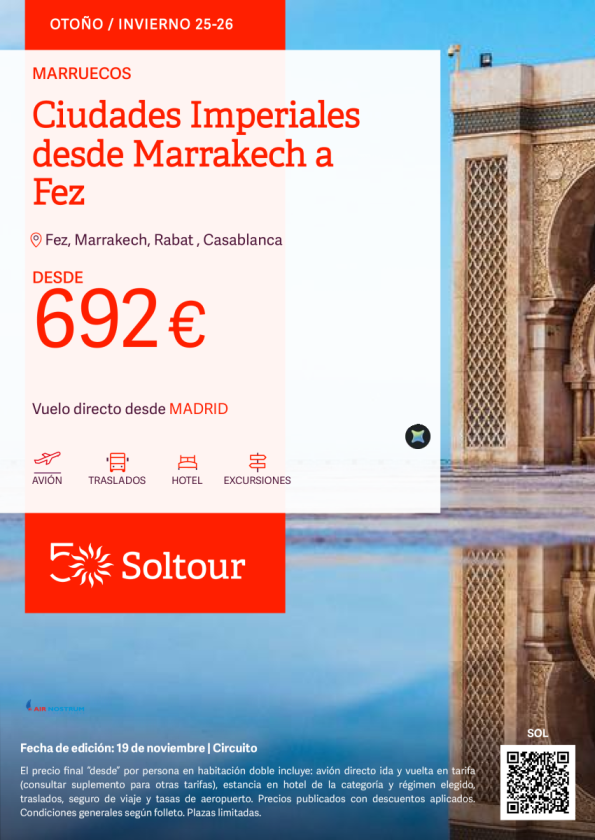 Ciudades Imperiales desde Marrakech a Fez desde 692 € , salidas desde Madrid