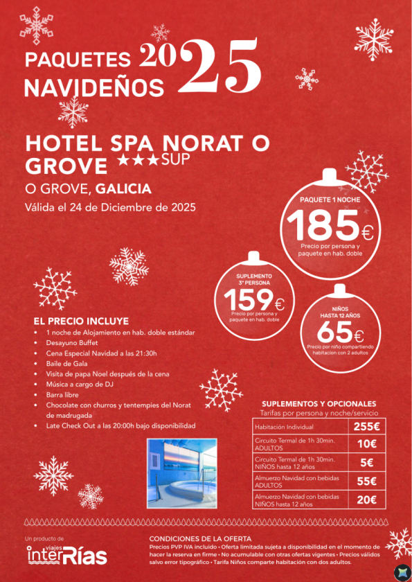 Paquete Navidad Hotel Spa Norat O Grove 3* - O Grove (Galicia)