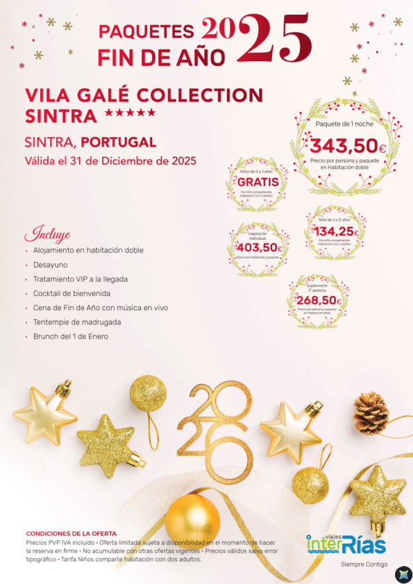 Paquete Fin de Año Vila Galé Collection Sintra 5* - Sintra (Portugal)
