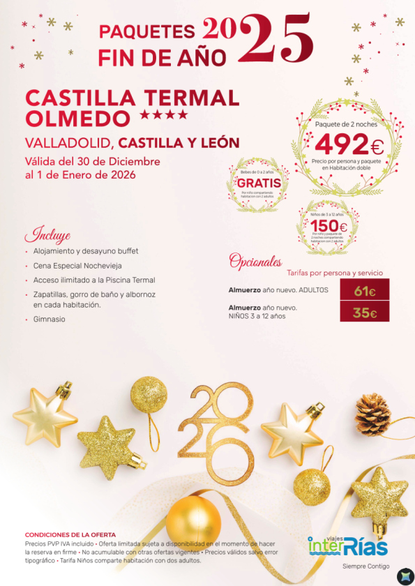 Paquete Fin de Año Castilla Termal Olmedo 4* - Valladolid (Castilla y León)
