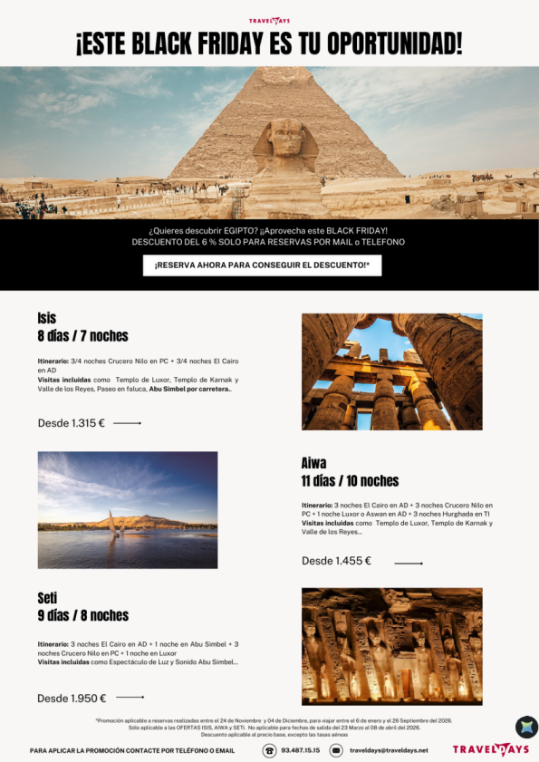 BLACK FRIDAY - aprovecha el descuento para viajar en 2026