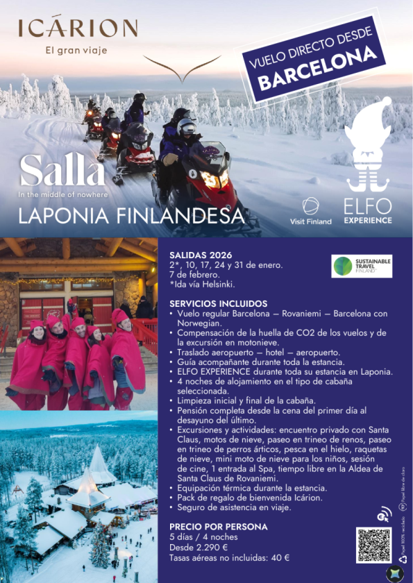 Salla. Laponia Finlandesa. Vuelo directo desde Barcelona