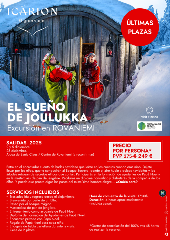 El sueño de Joulukka. Excursión en Rovaniemi. Últimas plazas