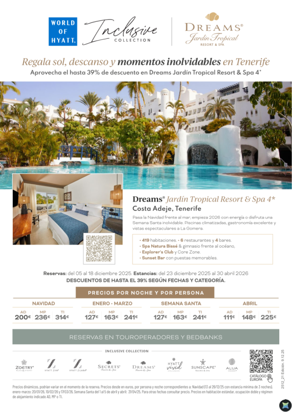 Tenerife con hasta -39% · Reserva hasta el 18 de diciembre