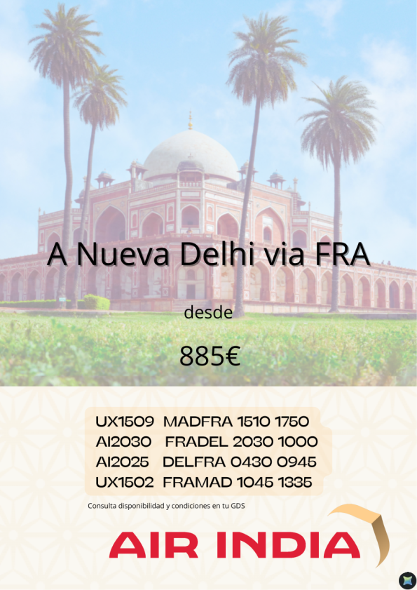 Vuela a Nueva Delhi