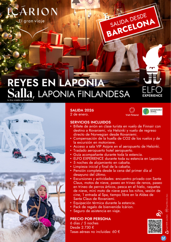 Reyes en Salla (Laponia). Salida desde Barcelona